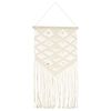 vidaXL Suporte de parede em macram&eacute; 40x80 cm algod&atilde;o