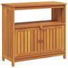 vidaXL Mesa consola para jardim 80x35x75 cm madeira de ac&aacute;cia maci&ccedil;a