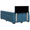 vidaXL Cama boxspring com colch&atilde;o 120x200 cm veludo azul-escuro