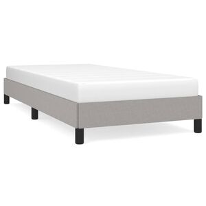 vidaXL Estrutura de cama sem colch&atilde;o 100x200 cm tecido cinzento-claro