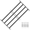 vidaXL Grelha de Janela 115 x 60 cm A&ccedil;o revestido a p&oacute; Preto