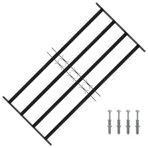 vidaXL Grelha de Janela 115 x 60 cm A&ccedil;o revestido a p&oacute; Preto