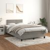 vidaXL Cama boxspring com colch&atilde;o 120x190 cm veludo cinzento-claro