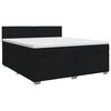 vidaXL Cama box spring com colch&atilde;o Preto 140 x 190 cm Tecido
