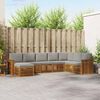 vidaXL Conjunto de Sof&aacute; Sectional 8 pcs Cinza Natural e Claro