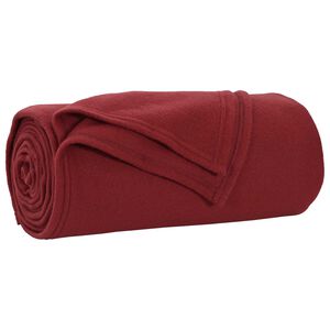 vidaXL Cobertor Vermelho Bordeaux 170 x 130 cm L&atilde;