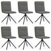 vidaXL Cadeiras de jantar 6 pcs tecido cinzento-escuro