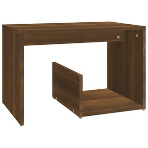 vidaXL Mesa de apoio 59x36x38 cm derivados madeira carvalho castanho