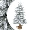 vidaXL Mini &aacute;rvore de Natal nevada 45 cm PVC e PE Verde e Branco