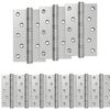 vidaXL Dobradi&ccedil;a 16 unid. 125 x 75 x 13 mm Prateado A&ccedil;o