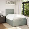 vidaXL Cama boxspring c/ colch&atilde;o 120x200 cm veludo cinzento-claro