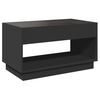 vidaXL Mesa de centro luzes LED Infinity 90x50x50 cm preto