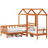 vidaXL Conjunto de Cama Day 3 unid. Castanho Cera