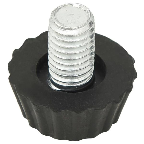 vidaXL P&eacute;s para m&oacute;veis ajust&aacute;veis M8 18 pcs preto