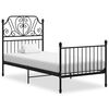 vidaXL Estrutura de cama 90x200 cm metal preto