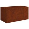 vidaXL Vaso/floreira 80x40x40 cm a&ccedil;o corten