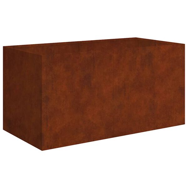 vidaXL Vaso/floreira 80x40x40 cm a&ccedil;o corten