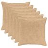 vidaXL Capa almofada 6 unid. HOUTEN Creme 65 x 65 cm