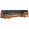 vidaXL Conjunto de Sof&aacute; Sectional 7 pcs Natural e Antracite