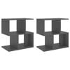 vidaXL Mesas de cabeceira 2 pcs 50x30x51,5 cm contraplacado cinzento
