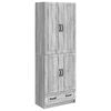 vidaXL Conjunto de Gabinete 2 unid. Sonoma cinzento
