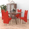 vidaXL Cadeiras de jantar 4pcs couro artificial vermelho