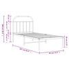 vidaXL Estrutura de cama com cabeceira 80x200 cm metal preto