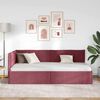 vidaXL Estrutura de Cama de Canto Vinho Vermelho 100 cm x 200 cm