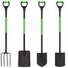 vidaXL Conjunto de ferramentas de jardim 4 pcs pega em D a&ccedil;o
