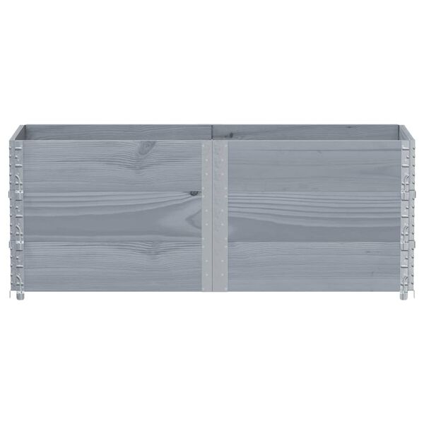 vidaXL Vaso/floreira de jardim 150x50 cm madeira pinho maci&ccedil;a cinzento
