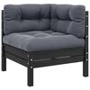 vidaXL 3 pcs conj. lounge jardim c/ almofad&otilde;es pinho maci&ccedil;o cinzento