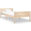vidaXL Estrutura de cama 100x200 cm madeira pinho maci&ccedil;o
