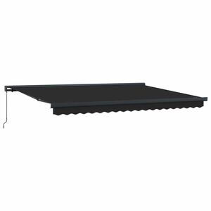 vidaXL Toldo retr&aacute;til 4x3 m tecido e alum&iacute;nio antracite