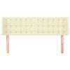 vidaXL Cabeceira de cama c/ abas couro artificial 147x16x78/88cm creme