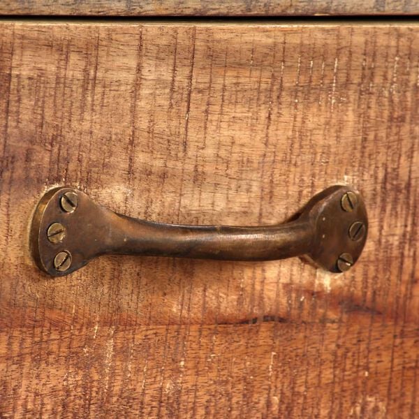 vidaXL Móvel de TV vintage em madeira de maciça 118x30x40 cm