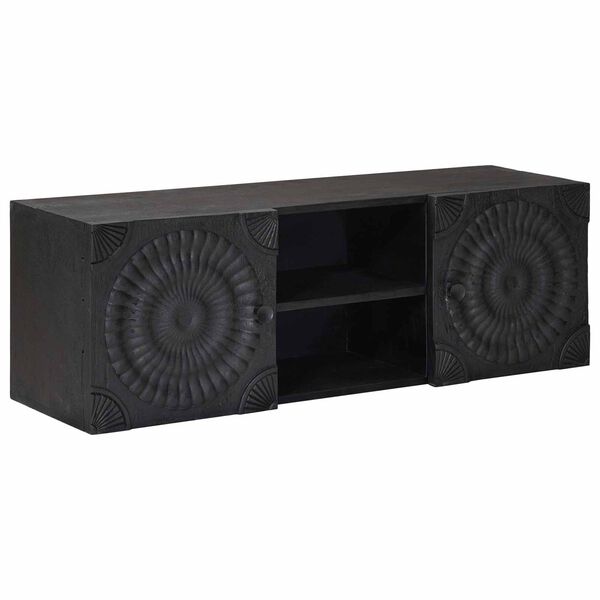 vidaXL Gabinete para TV com prateleira Preto 105 x 30 x 35 cm