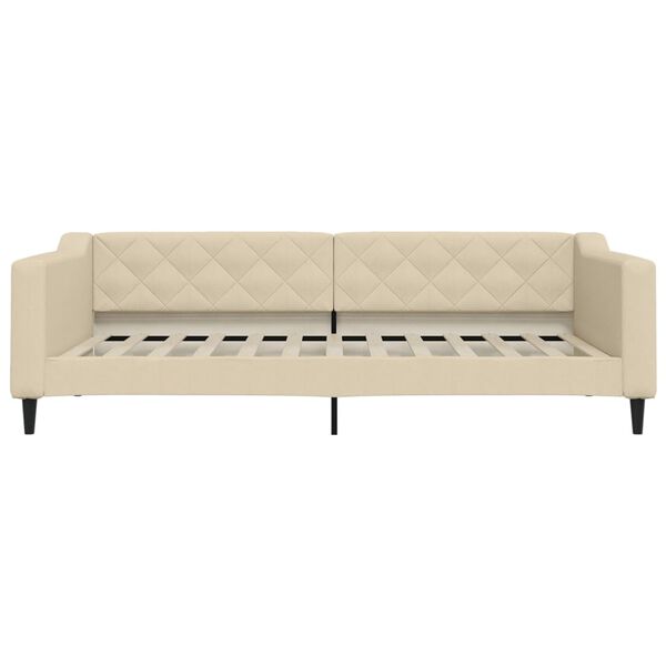 vidaXL Sof&aacute;-cama 100x200 cm tecido cor creme