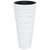 vidaXL Vaso c/ interior remov&iacute;vel 18/45 L + aspeto ranhurado branco