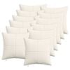 vidaXL Capa almofada 12 unid. ALMELO Creme 45 x 45 cm cord&atilde;o