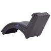 vidaXL Chaise longue de massagem c/ almofada couro artificial cinzento
