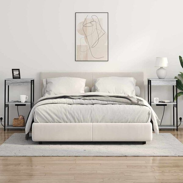 vidaXL Arm&aacute;rio de Cabeceira Cinza Sonoma 41 x 31 x 76 cm