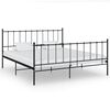 vidaXL Estrutura de cama 160x200 cm metal preto