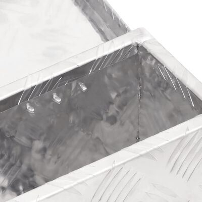 vidaXL Caixa de arrumação 50x15x20,5 cm alumínio prateado