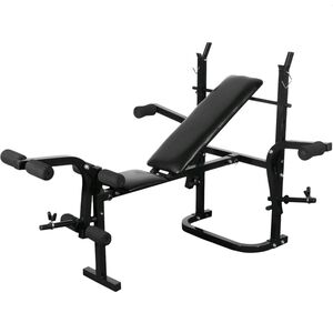 vidaXL Banco de Muscula&ccedil;&atilde;o Preto