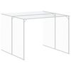 vidaXL Casota c&atilde;es c/ parque 214x457x181 cm a&ccedil;o galvaniz. cinza-claro