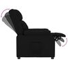 vidaXL Poltrona reclin&aacute;vel couro artificial preto