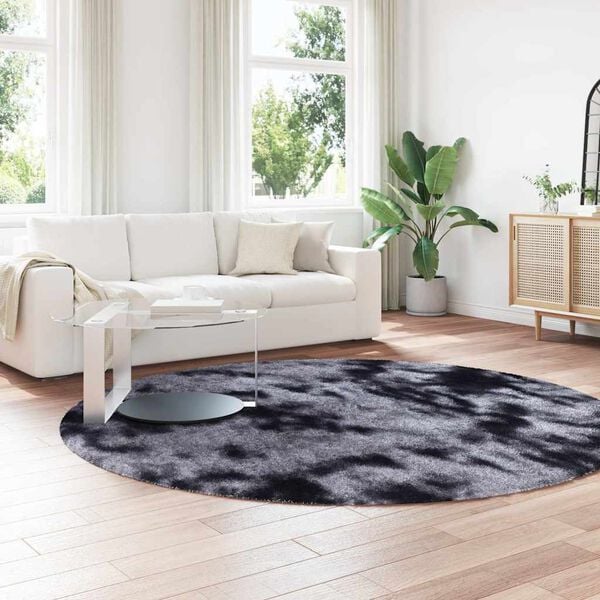 vidaXL Tapete shaggy de pelo alto NAVARRA 240x240 cm cinzento-escuro