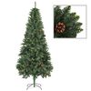 vidaXL &Aacute;rvore de Natal artificial com pinhas 210 cm verde
