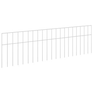 vidaXL Painel de Cerca para Jardim 24 unid. 100 x 30 cm Prateado