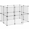 vidaXL Gaiola p/ animais de 20 pain&eacute;is c/ porta 105x70x70 cm a&ccedil;o preto